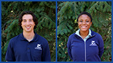 Head shots of Centennial Water interns in front of green pine tree.